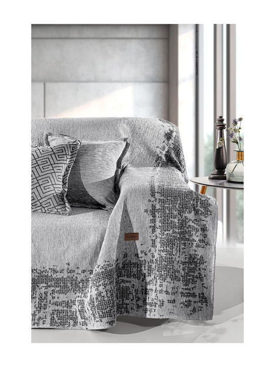 Guy Laroche Четириместен диван Throw Perth Silver 180x350см. Silver