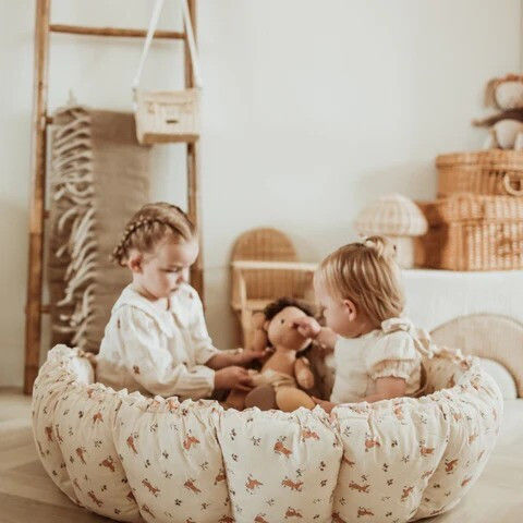 Play&go Χαλάκι Δραστηριοτήτων Μπεζ 130x130cm Πάχους 50mm