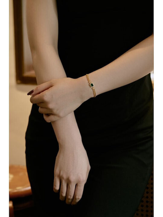 Jooliete Bracelet made of Silver Gold Plated with Zircon