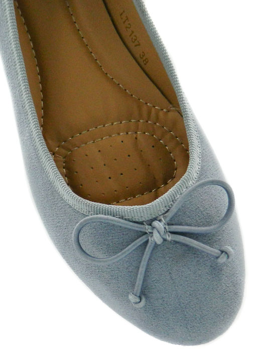Damen Ballerinas in Hellblau Farbe