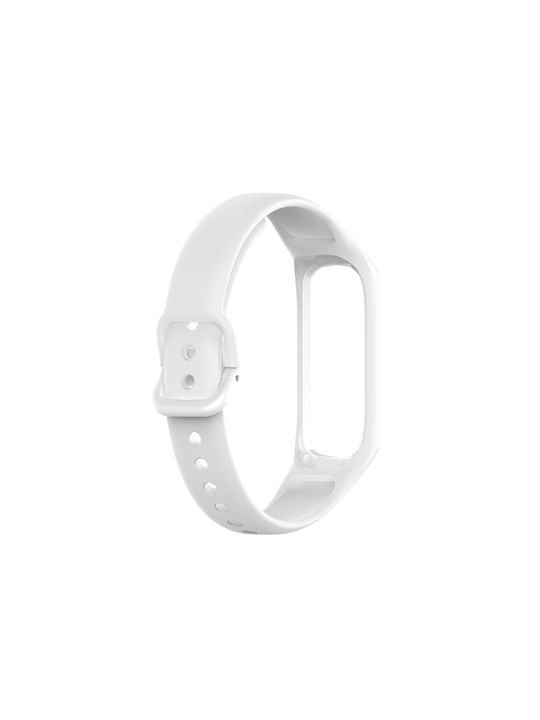 Samsung Galaxy Fit 2 Silicone Watch Band Λευκό Samsung Galaxy Fit 2 Silicone Watch Band Λευκό