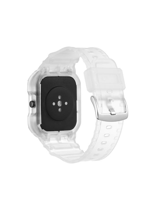 Amazfit Gts 4 3 2 1 Universal Integrated Silicone Watch Band Διαφανές