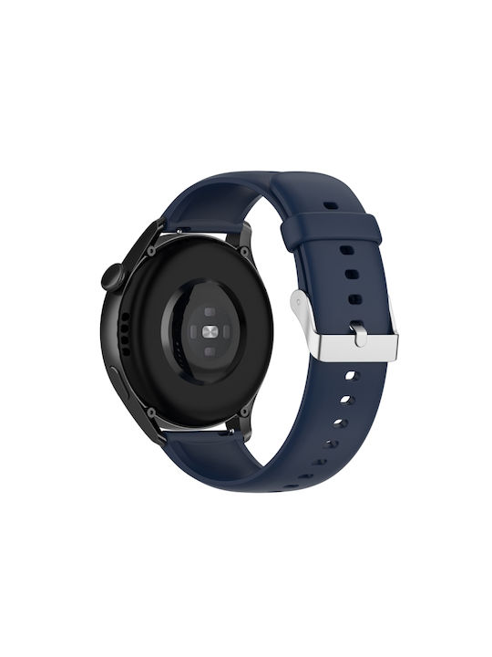 Huawei Watch 4 Watch 4 Pro Monochrome Silicone Stainless Steel Watch Strap Navy Blue