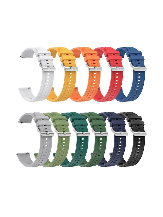 Каишка за часовник Huawei Watch 4 Pro с шарка на гума, сребърна катарама, тъмнозелен силикон