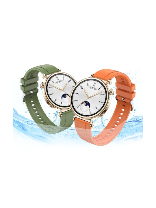 Huawei Watch 4 Pro Reifenmuster Silberne Schnalle Silikonarmband Mitternachtsblau