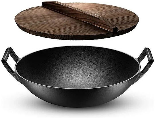 Perfect Home Wok aus Gusseisen mit Deckel