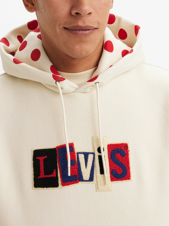 Levi's Skateboarding Cream And Red with Hood