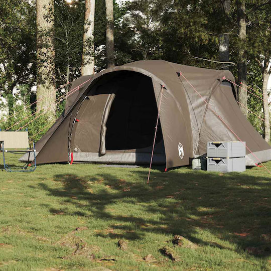 vidaXL Automatic Camping Tent Pop Up Brown 3 Seasons for 6 People