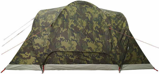 vidaXL Camping Tent Green for 6 People 375x225x176cm
