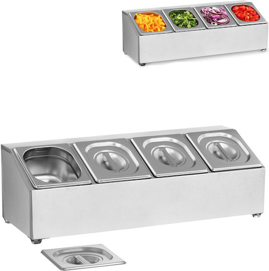 Display Stand Food Containers 4 X Gn1/6 + 4 X Containers