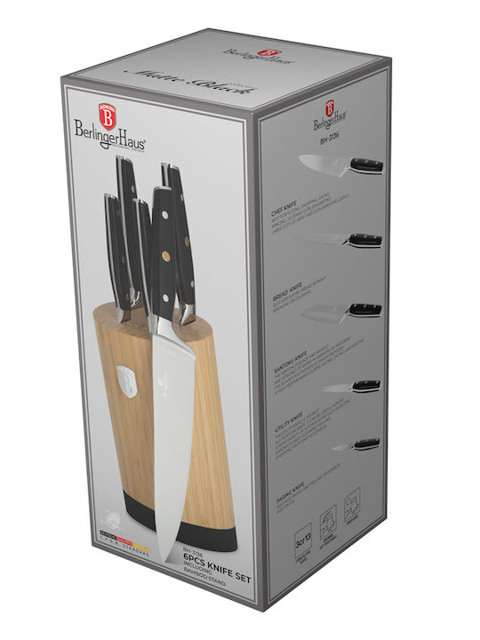 Berlinger Haus Knife Set with Base made of Stainless Steel BH-3136 1pcs