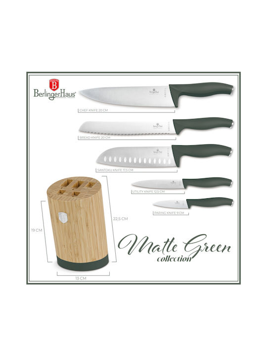 Berlinger Haus Collection Set of Knives with Base Made of Stainless Steel 6 Pieces