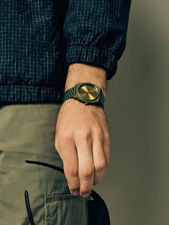 Nixon Time Teller Ρολόι Μπαταρίας με Μεταλλικό Μπρασελέ