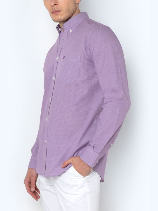 Long-sleeved Cotton Shirt Checked MOV