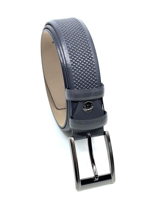 Men's Belt from Artificial Leather Gray