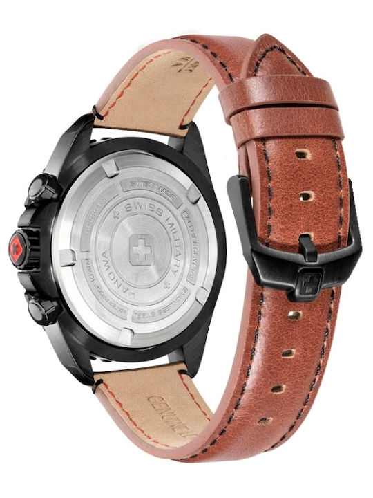 Swiss Alpine Military by Grovana Watch Battery with Leather Strap