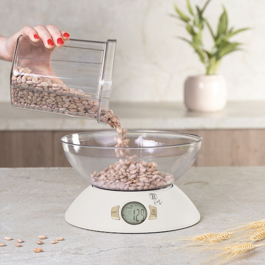 Berlinger Haus Ψηφιακή Ζυγαριά Κουζίνας με Κάδο έως 5kg Μπεζ