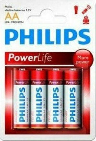 Philips Αλκαλικές Μπαταρίες AA 1.5V 4τμχ