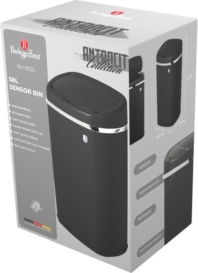 Berlinger Haus Abfalleimer Abfall Kunststoff Gray 58Es 1Stück Berlinger Haus Abfalleimer Abfall Kunststoff Gray 58Es 1Stück