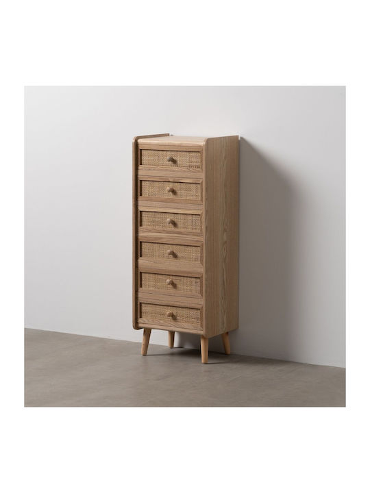 Samir Wooden Chest of Drawers Natural 40x30x104cm