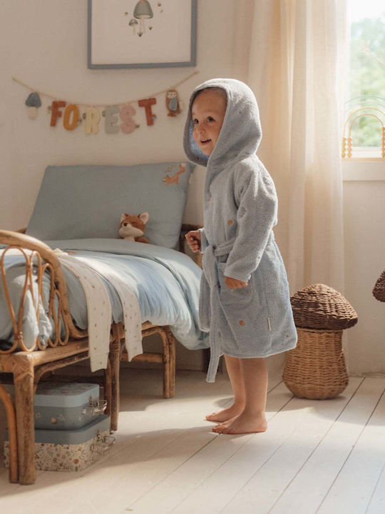Little Dutch Βρεφικό Μπουρνούζι με Κουκούλα Blue