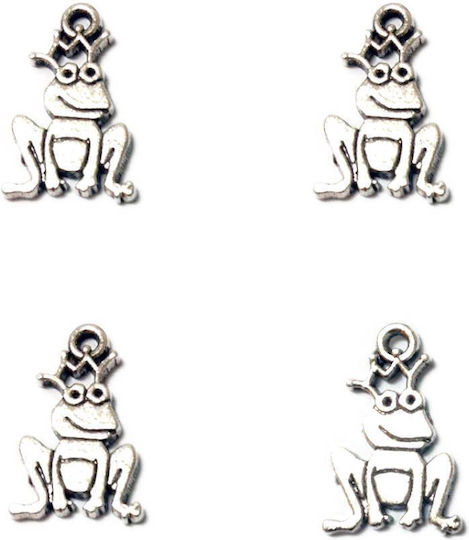 Schmuckmaterial Silbermetall Frosch 2cm