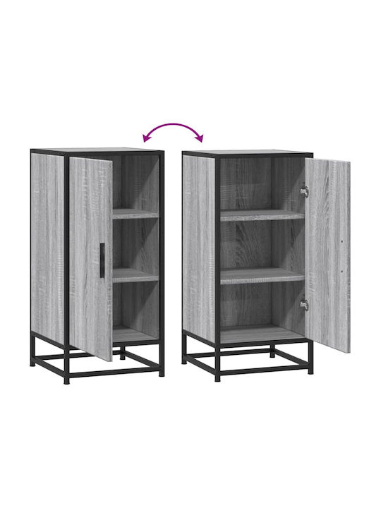 Wohnzimmer Nische aus Holz & Metall Grau Sonoma 35.5x35x76cm