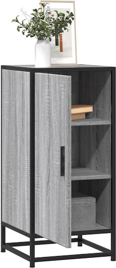 Living Room Display Cabinet Made of Wood and Metal Grey Sonoma 35.5x35x76cm