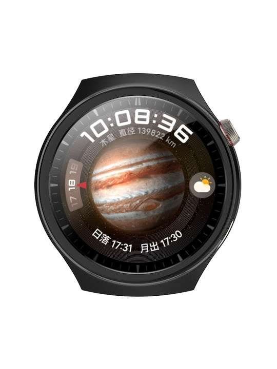 Half Coverage Θήκη Σιλικόνης σε Μαύρο χρώμα για Huawei Watch 4 Pro