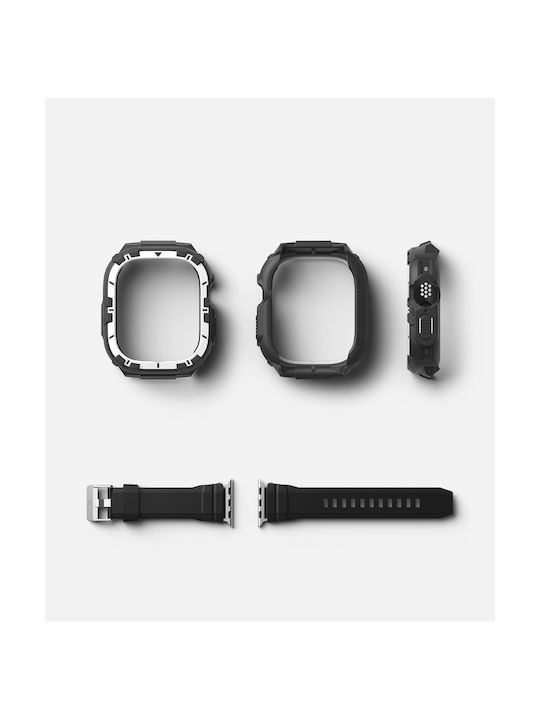 Ringke Fusion-X Guard & Strap Πλαστική Θήκη με Λουράκι σε Λευκό χρώμα για Apple Watch Ultra 2, Apple Watch Ultra 1