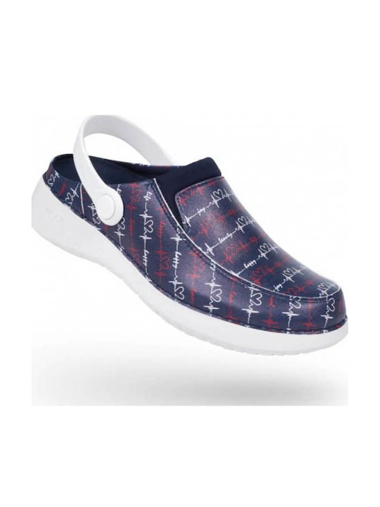 Wock Feel Unique Ηeartbeat Damen Clogs