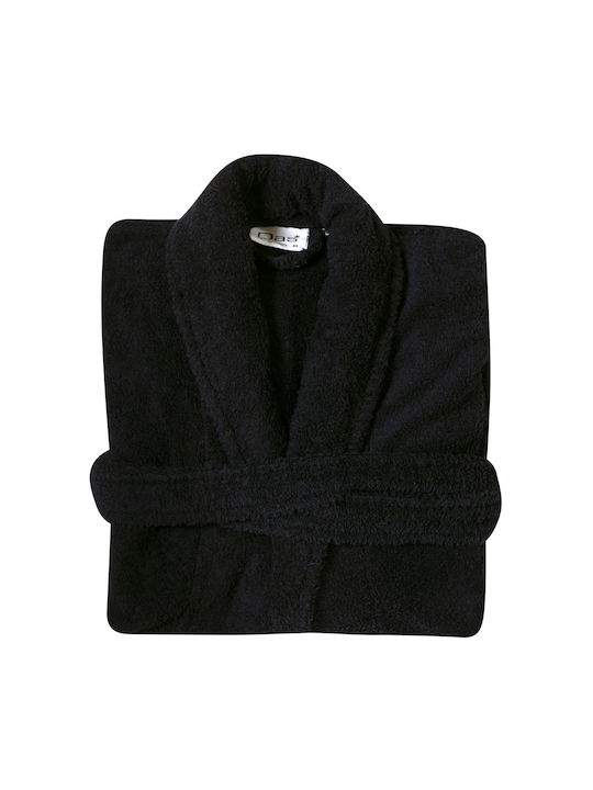 Das Home Happy 1462 Hooded Bathrobe Black 430gr/m²