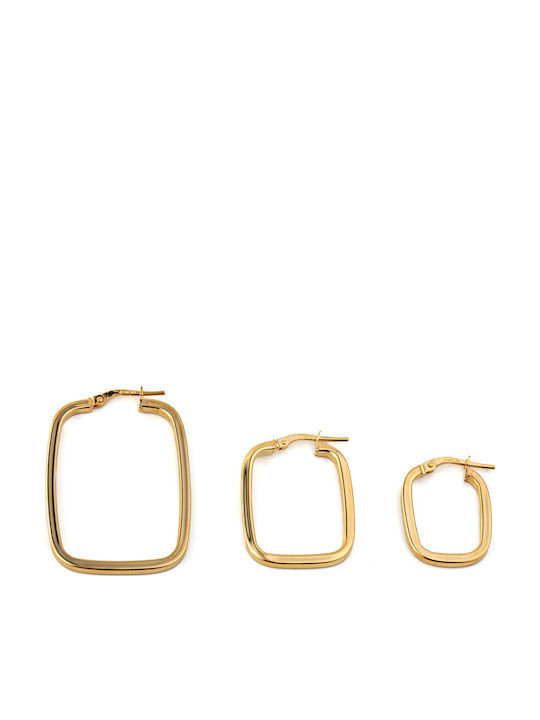 George Art Jewels Earrings Hoops made of Silver Gold Plated