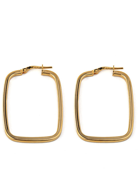 George Art Jewels Earrings Hoops made of Silver Gold Plated