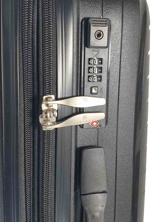Bartuggi Cabin Hard Travel Suitcase Black with 4 Wheels Height 56cm