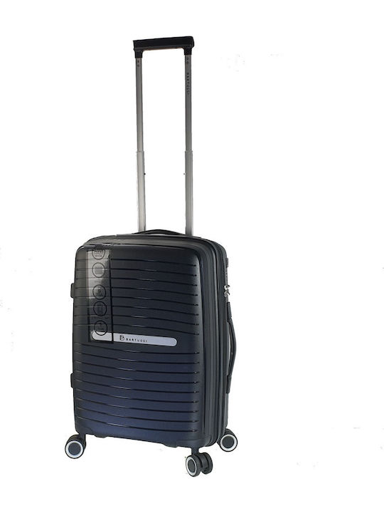 Bartuggi Cabin Hard Travel Suitcase Black with 4 Wheels Height 56cm
