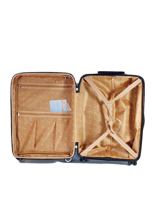 Bartuggi Cabin Hard Travel Suitcase Black with 4 Wheels Height 56cm
