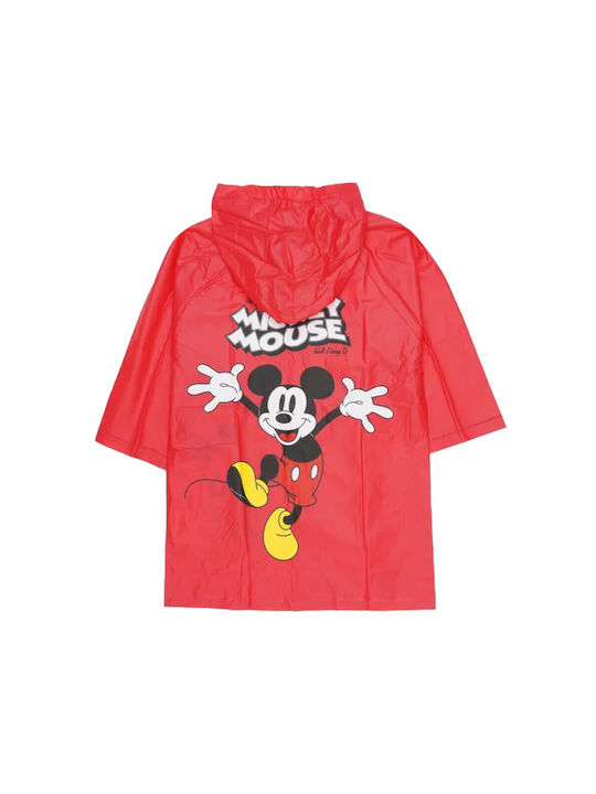 Disney Waterproof Kids Casual Jacket with Hood All Red