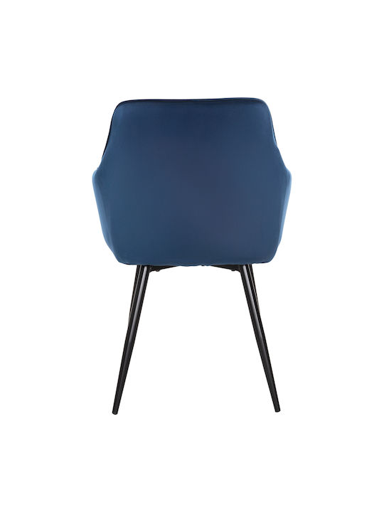 Latrell Dining & Kitchen Chairs Velvet Blue 2 Pieces 57x56x84cm