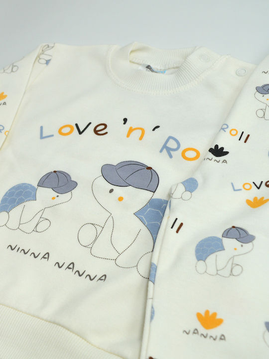 Extan Bebe Kids' Pajamas Winter Ecru