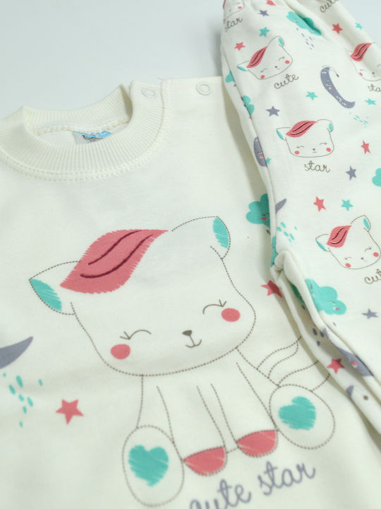 Extan Bebe Kids' Pajamas Winter Ecru