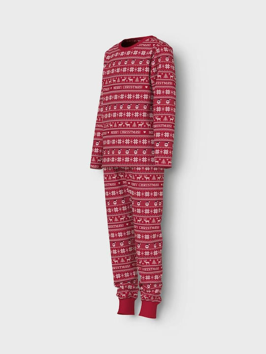 Name It Kinder Schlafanzug Winterlich Baumwoll Jester Red