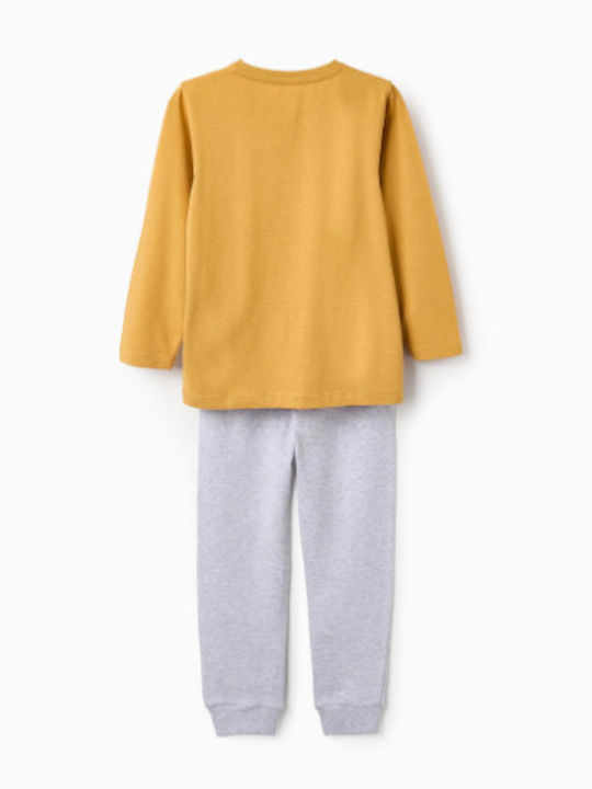Zippy Kinder Schlafanzug Winterlich Yellow, Grey