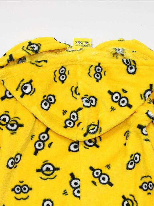 Minions Детска цяла пижама Зимна Поларена Yellow