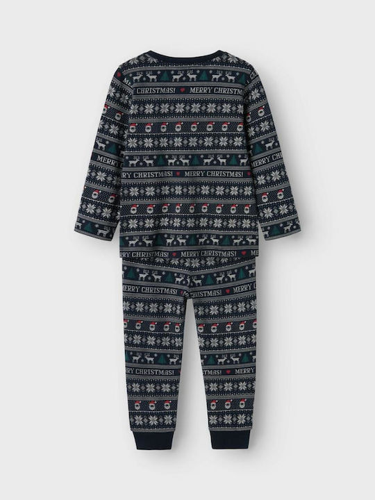 Name It Kinder Schlafanzug Winterlich Baumwoll Dark Sapphire