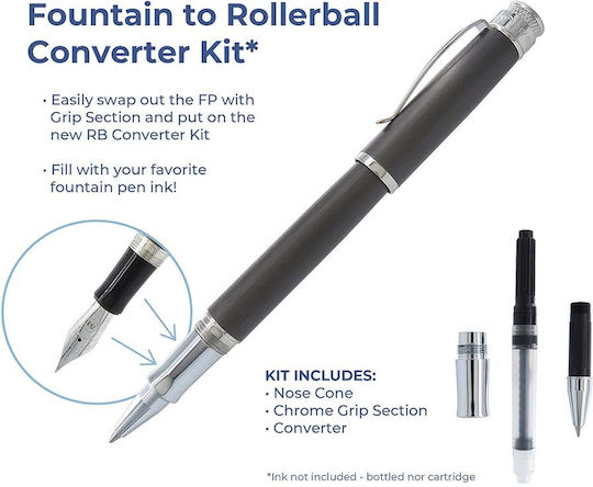 Retro 51 Tornado Fountain Pen To Rollerball Converter Kit