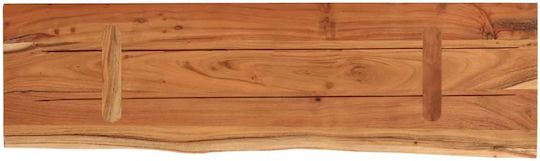 Wandregal Live Edge Braun 60x20x3.8cm