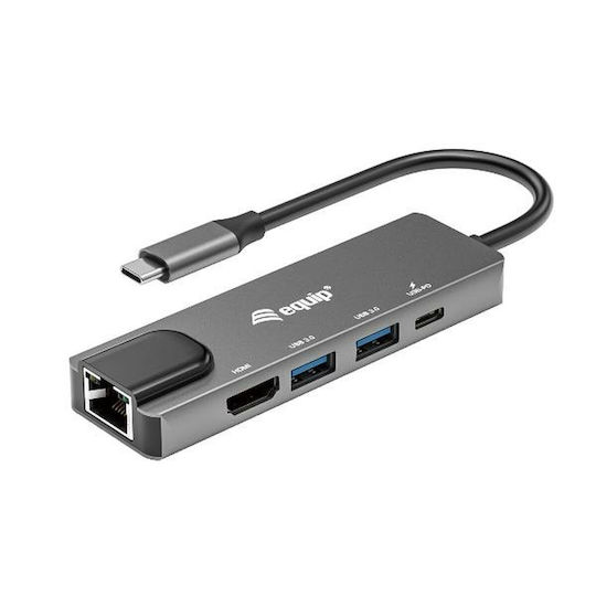 Equip USB-C Docking Station mit HDMI 4K PD Ethernet Gray (133489)