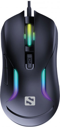 Sandberg LightFlow 6D RGB Gaming Ποντίκι 3600 DPI Μαύρο
