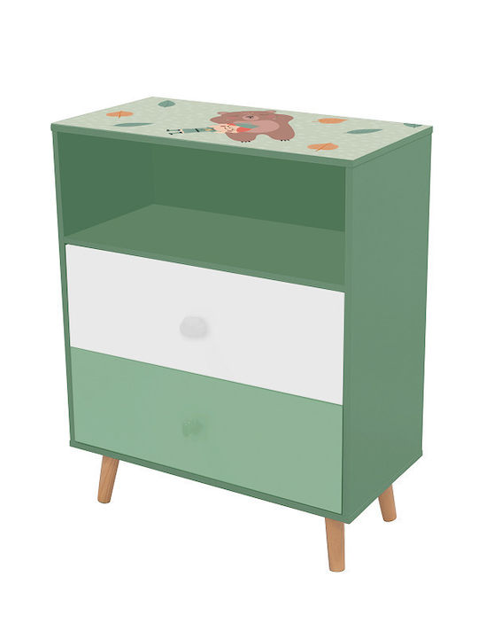 Детска гардеробна шкафче Bear Forest с 2 чекмеджета 60x30x75бр